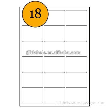 A4 laser label,18 Labels per A4 sheet.,L7161--63.5mm x 46.6mm